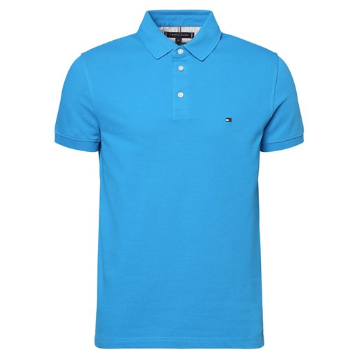 Tommy Hilfiger Męska koszulka polo Mężczyźni Bawełna niebieski jednolity Tommy Hilfiger L vangraaf
