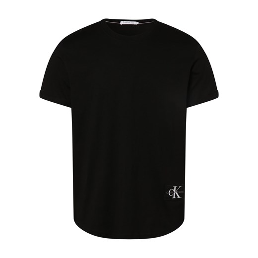 Calvin Klein Jeans T-shirt męski Mężczyźni Bawełna czarny jednolity XL vangraaf