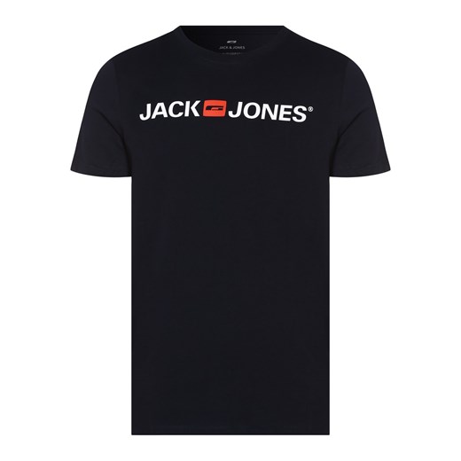 Jack & Jones T-shirt męski Mężczyźni Dżersej granatowy nadruk ze sklepu vangraaf w kategorii T-shirty męskie - zdjęcie 152696870
