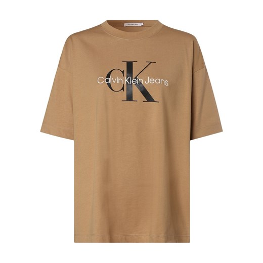 Calvin Klein Jeans T-shirt damski Kobiety Bawełna wielbłądzi nadruk XS vangraaf