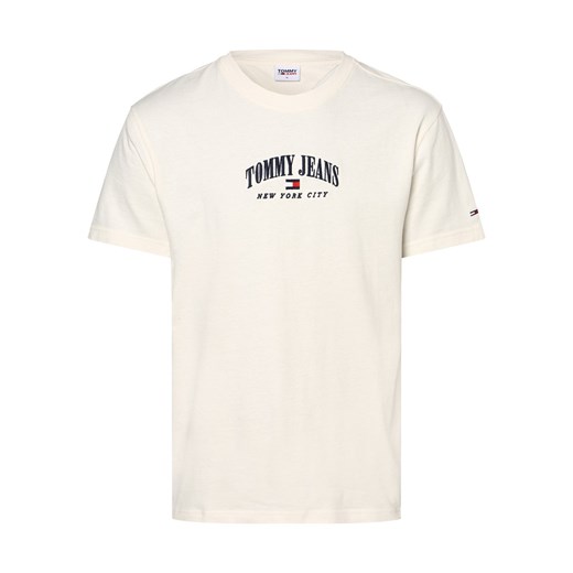 Tommy Jeans T-shirt męski Mężczyźni Bawełna écru jednolity Tommy Jeans M vangraaf