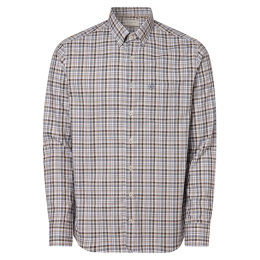 Bugatti Koszula męska Mężczyźni Regular Fit Bawełna beżowy w kratkę button down Bugatti L vangraaf