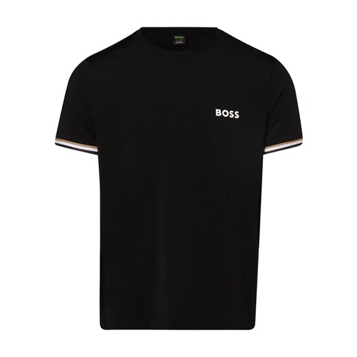 BOSS Green T-shirt męski Mężczyźni czarny jednolity XXXL vangraaf
