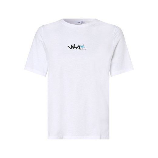 Vila T-shirt damski Kobiety Bawełna biały jednolity ze sklepu vangraaf w kategorii Bluzki damskie - zdjęcie 152699104