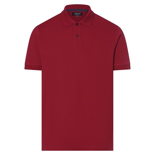 Andrew James Męska koszulka polo Mężczyźni Bawełna bordowy jednolity ze sklepu vangraaf w kategorii T-shirty męskie - zdjęcie 152699582