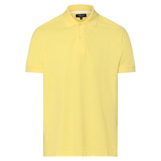 Andrew James Męska koszulka polo Mężczyźni Bawełna żółty jednolity XL vangraaf