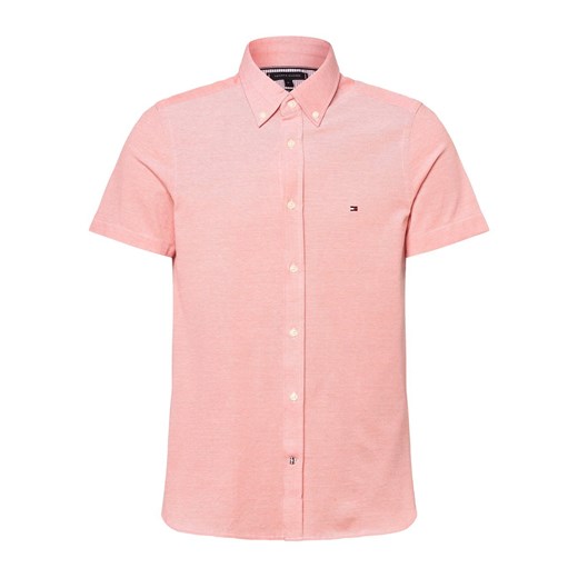 Tommy Hilfiger Koszula męska Mężczyźni Slim Fit Bawełna koralowy wypukły wzór tkaniny button down ze sklepu vangraaf w kategorii Koszule męskie - zdjęcie 152700073