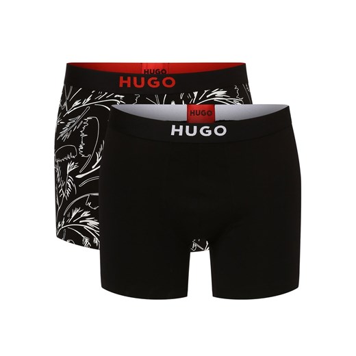 HUGO Obcisłe bokserki pakowane po 2 szt. Mężczyźni Bawełna czarny wzorzysty M vangraaf
