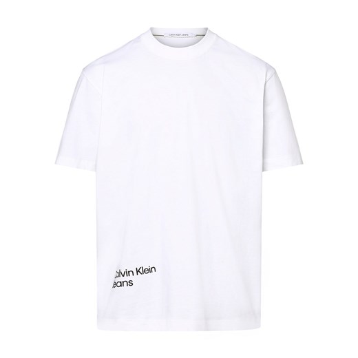 Calvin Klein Jeans T-shirt męski Mężczyźni Bawełna biały nadruk XL vangraaf