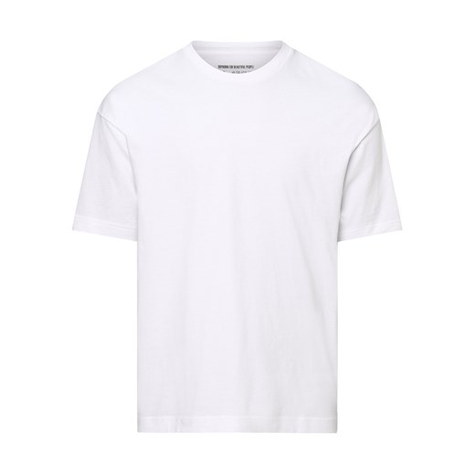 Drykorn T-shirt męski Mężczyźni Bawełna biały jednolity ze sklepu vangraaf w kategorii T-shirty męskie - zdjęcie 152700510