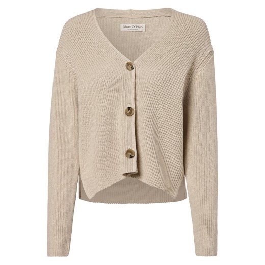 Marc O'Polo Kardigan damski Kobiety Bawełna piaskowy jednolity ze sklepu vangraaf w kategorii Swetry damskie - zdjęcie 152700670