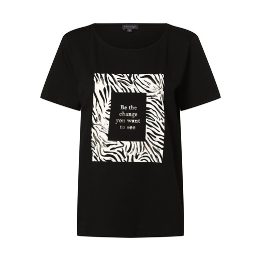 Franco Callegari T-shirt damski Kobiety Bawełna czarny nadruk ze sklepu vangraaf w kategorii Bluzki damskie - zdjęcie 152701684