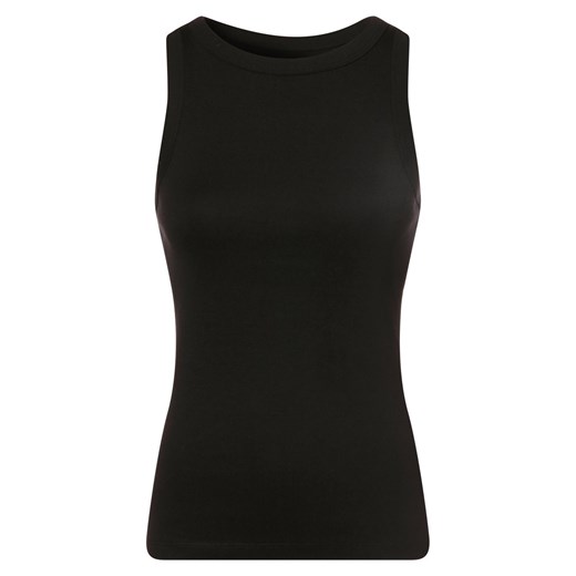 Marie Lund Top damski Kobiety Bawełna czarny jednolity ze sklepu vangraaf w kategorii Bluzki damskie - zdjęcie 152701723