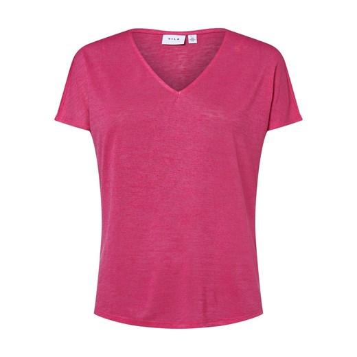 Vila T-shirt damski Kobiety Sztuczne włókno wyrazisty róż jednolity Vila XS vangraaf wyprzedaż