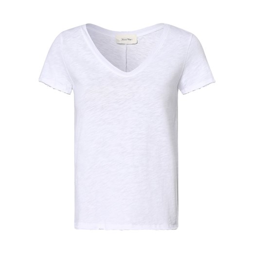 american vintage T-shirt damski Kobiety Dżersej biały jednolity ze sklepu vangraaf w kategorii Bluzki damskie - zdjęcie 152701964