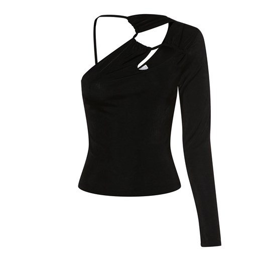 NA-KD Koszulka damska Kobiety Sztuczne włókno czarny jednolity ze sklepu vangraaf w kategorii Bluzki damskie - zdjęcie 152702061