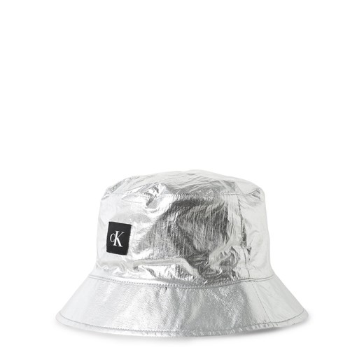 Calvin Klein Jeans Damski bucket hat z dwustronnym wzorem Kobiety Sztuczne włókno srebrny jednolity ze sklepu vangraaf w kategorii Kapelusze damskie - zdjęcie 152702690