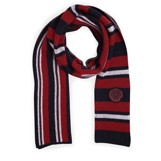 Tommy Hilfiger Szalik z dodatkiem kaszmiru Mężczyźni bordowy w paski Tommy Hilfiger ONE SIZE vangraaf