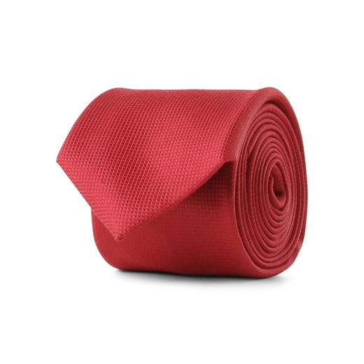 Andrew James Krawat z dodatkiem jedwabiu Mężczyźni Jedwab czerwony wypukły wzór tkaniny ze sklepu vangraaf w kategorii Krawaty - zdjęcie 152703533