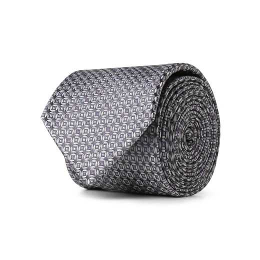 Andrew James New York Krawat jedwabny męski Mężczyźni Jedwab szary wzorzysty ze sklepu vangraaf w kategorii Krawaty - zdjęcie 152703853