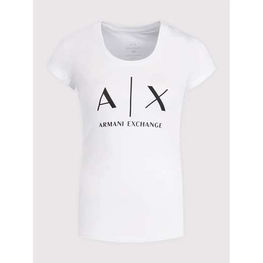 Armani Exchange T-Shirt 8NYT70 YJ16Z 1000 Biały Slim Fit Armani Exchange S MODIVO