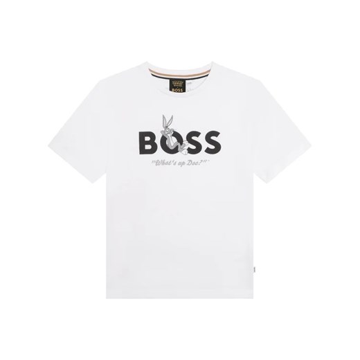 Boss T-Shirt J25O22 M Biały Regular Fit 4Y MODIVO