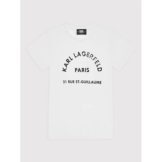 KARL LAGERFELD T-Shirt Z15351 S Biały Regular Fit Karl Lagerfeld 10Y promocyjna cena MODIVO