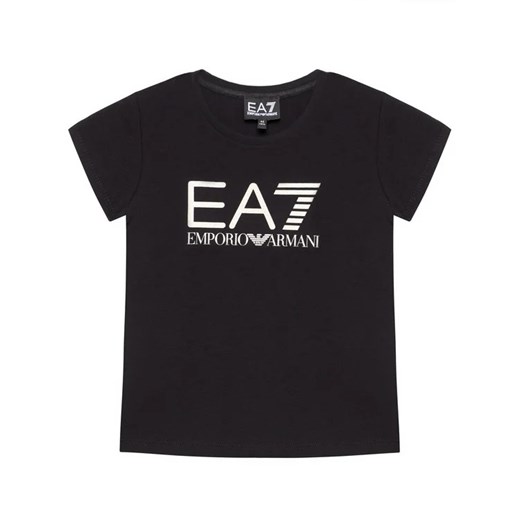EA7 Emporio Armani T-Shirt 3KFT51 FJ2HZ 1200 Czarny Regular Fit 10Y MODIVO