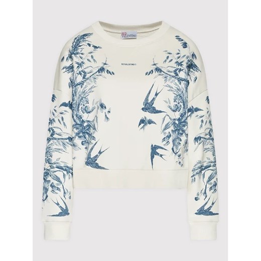 Red Valentino Bluza XR0MF09W Biały Regular Fit Red Valentino L MODIVO
