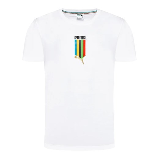 Puma T-Shirt Tsf Graphic Tee 597614 Biały Regular Fit Puma XL MODIVO