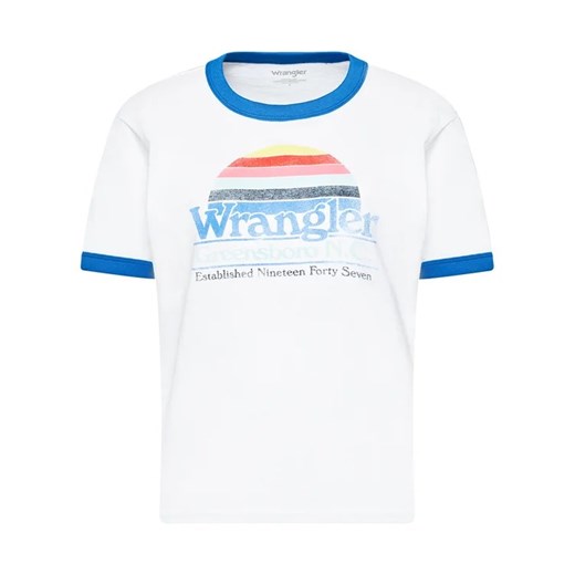 Wrangler T-Shirt Ringer W7S0DR989 Biały Relaxed Fit Wrangler XS MODIVO