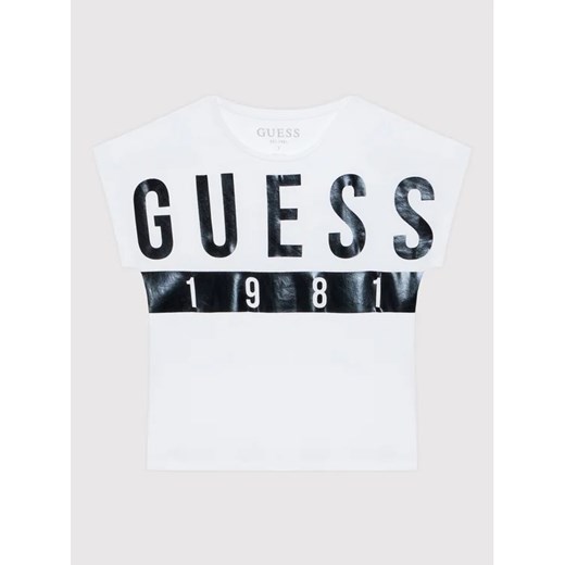Guess T-Shirt J2RI08 KAPO0 Biały Regular Fit Guess 8Y okazja MODIVO