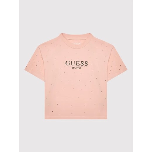 Guess T-Shirt J2YI15 K6YW1 Różowy Regular Fit Guess 10Y MODIVO