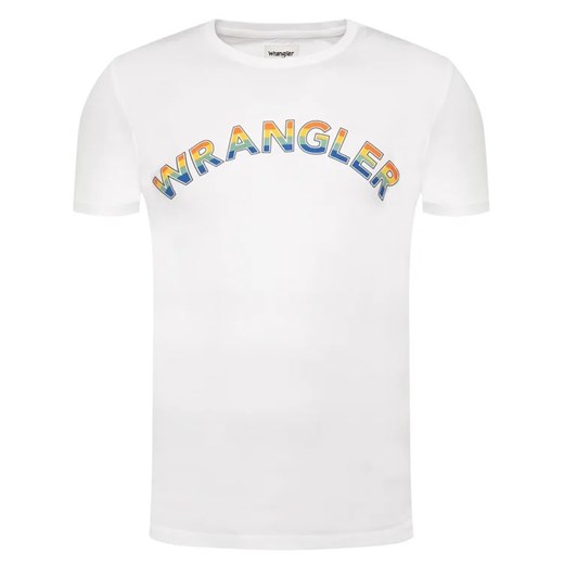 Wrangler T-Shirt Rainbow W7F2D3989 Biały Regular Fit Wrangler XXL MODIVO