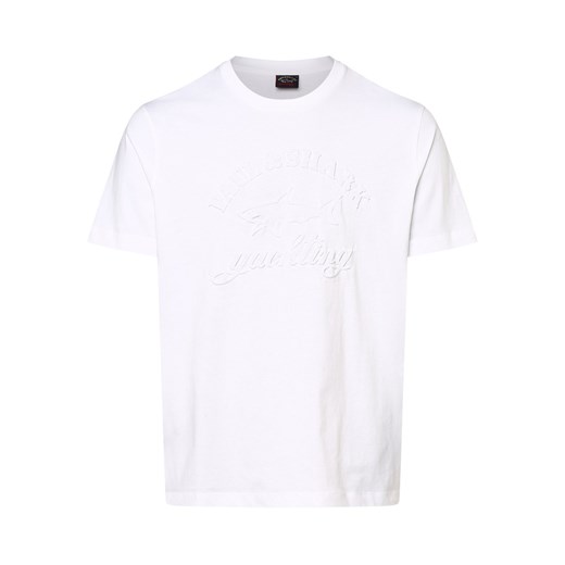Paul & Shark T-shirt męski Mężczyźni Bawełna biały jednolity Paul & Shark XL okazyjna cena vangraaf