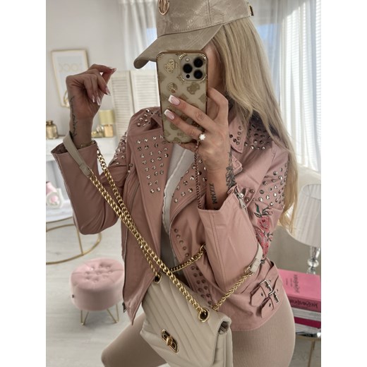 Ramoneska brudny róż z haftem i dżetami P178 Zac & Zoe XL/42 Charlotte Fashion