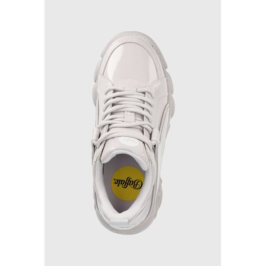 Buty sportowe damskie Buffalo sneakersy białe na platformie sznurowane