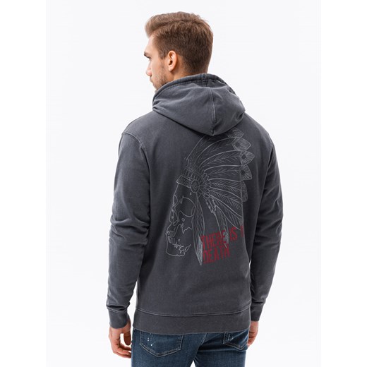 Bluza męska z kapturem B1224 - czarna Edoti.com XL Edoti