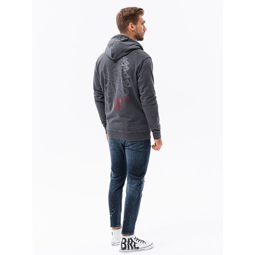 Bluza męska z kapturem B1224 - czarna Edoti.com S Edoti