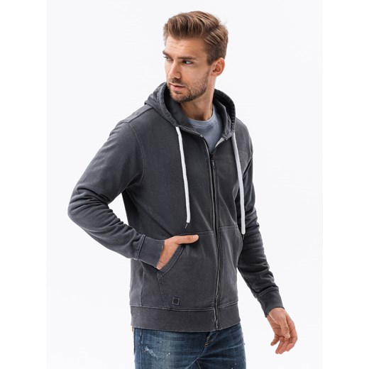 Bluza męska z kapturem B1224 - czarna Edoti.com M Edoti