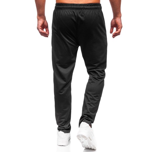 Czarne spodnie męskie dresowe Denley JX6115 2XL Denley