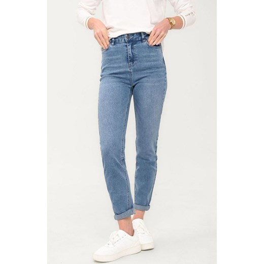 Dopasowane damskie jeansy w kolorze niebieskim z wysokim stanem D-AGNES 4, Kolor niebieski jeans, Rozmiar 26-30, PATROL ze sklepu Primodo w kategorii Jeansy damskie - zdjęcie 152926511