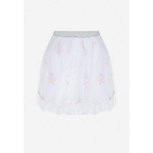 Biała Tiulowa Spódniczka z Cekinami Hyamena ze sklepu Born2be Odzież w kategorii Spódnice dziewczęce - zdjęcie 152937603