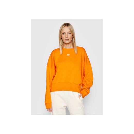 Bluza damska Adidas krótka sportowa pomarańczowy