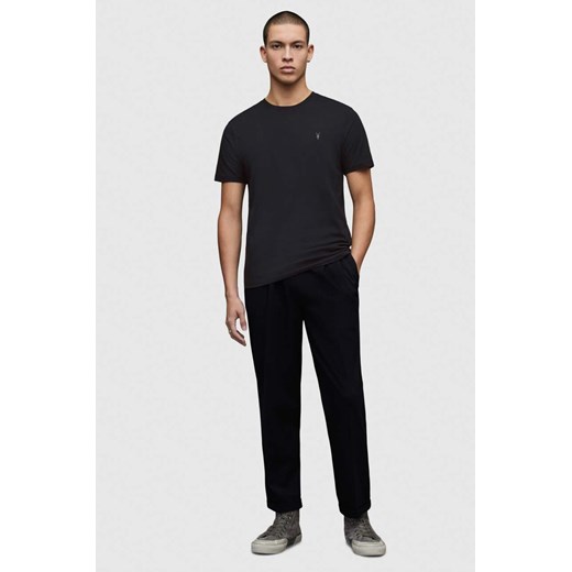 AllSaints t-shirt BRACE TONIC CREW męski kolor czarny gładki MD131G ze sklepu ANSWEAR.com w kategorii T-shirty męskie - zdjęcie 152948840