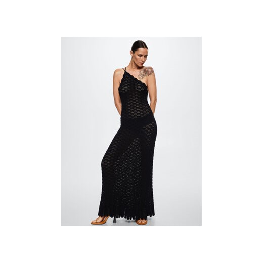 Mango Sukienka dzianinowa Rita 37010062 Czarny Regular Fit Mango M wyprzedaż MODIVO