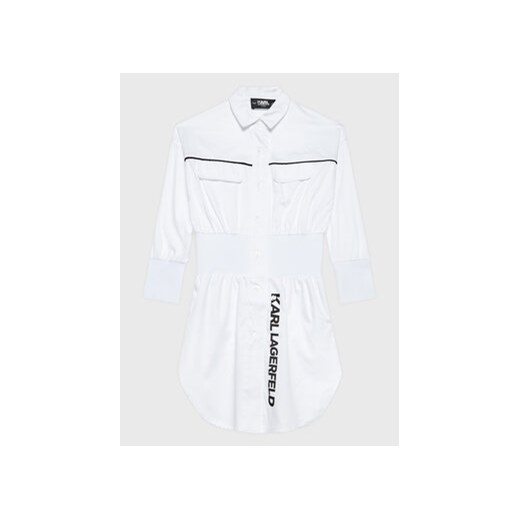 KARL LAGERFELD Sukienka elegancka Z12221 S Biały Regular Fit Karl Lagerfeld 6A MODIVO promocyjna cena