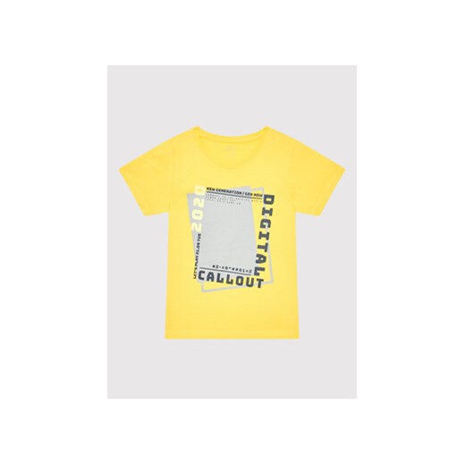 NAME IT T-Shirt 13199709 Żółty Regular Fit Name It 134_140 promocja MODIVO