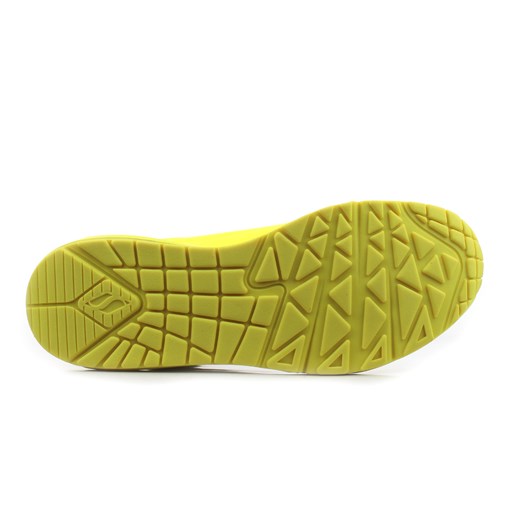 Buty sportowe damskie Skechers żółte na płaskiej podeszwie 