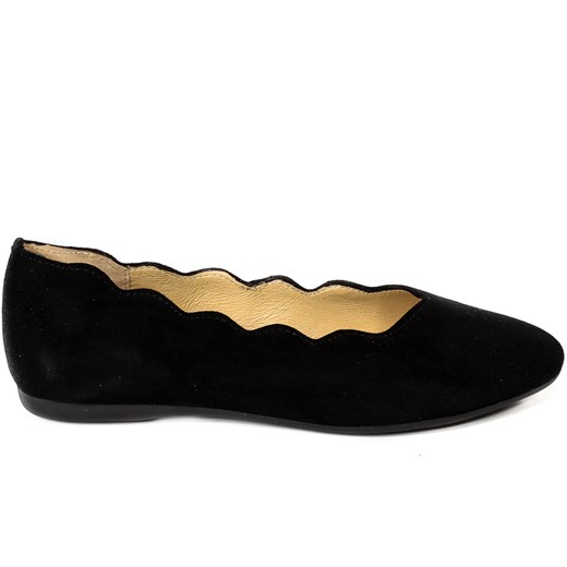 Baleriny Lan-Kars H22003-1-Z Czarny Zamsz 38 wyprzedaż EuroButy.com.pl